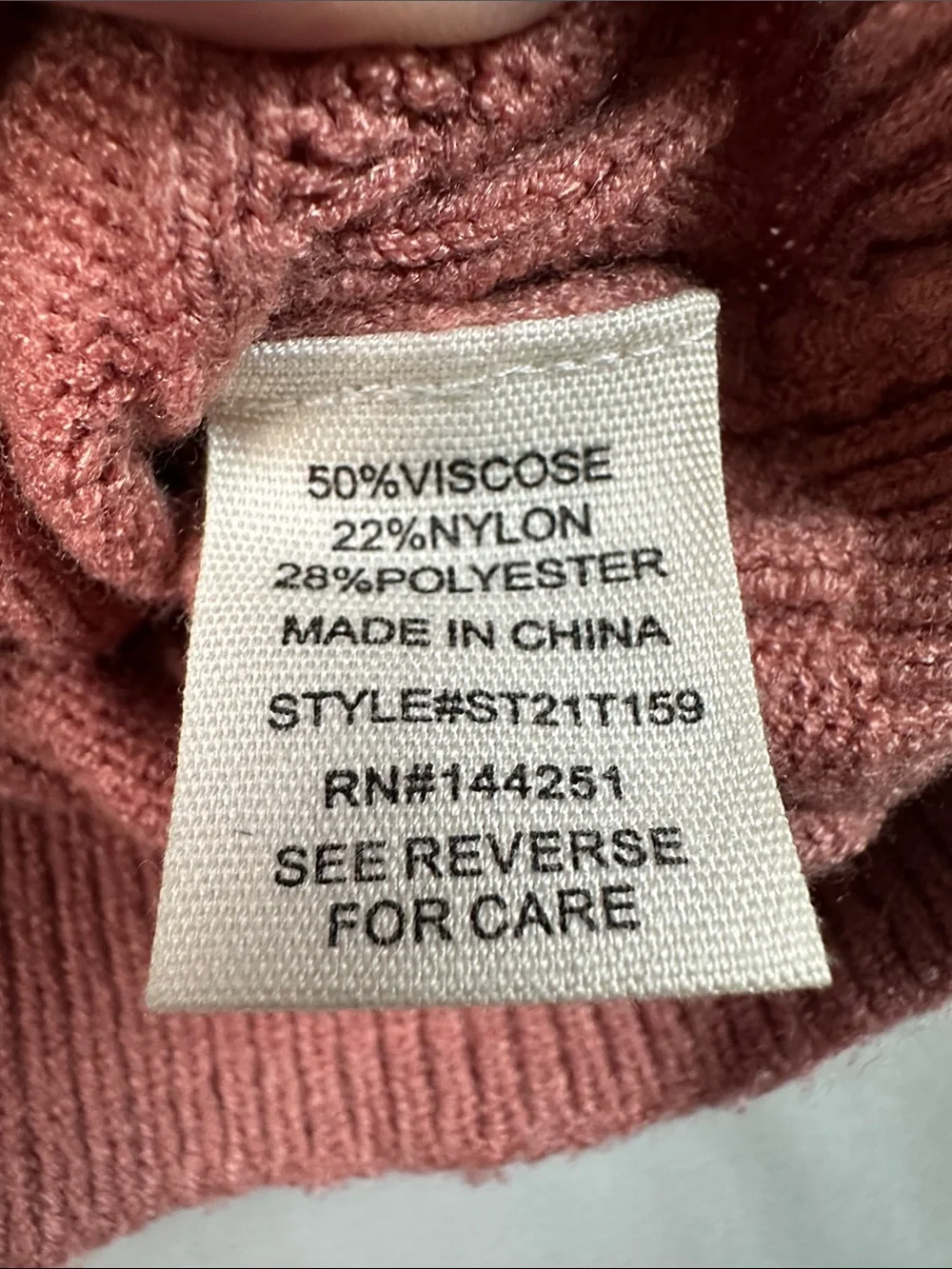 Jessica Simpson Dusty Rose Cable Knit V-Neck Sweater Vest